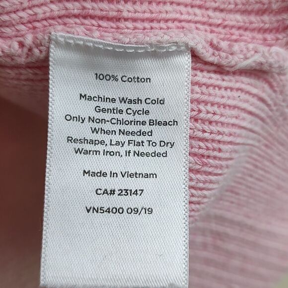 T by Talbot's Pink Large Ombre Stripe Cotton Sweater Top Size XLP - Picture 7 of 11